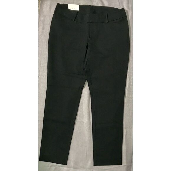Alice & Trixie Pants - TRIXIE + LULU WOMEN MODERN ANKLE BLACK‎  TWILL CROP ANKLE PANTS Size 10